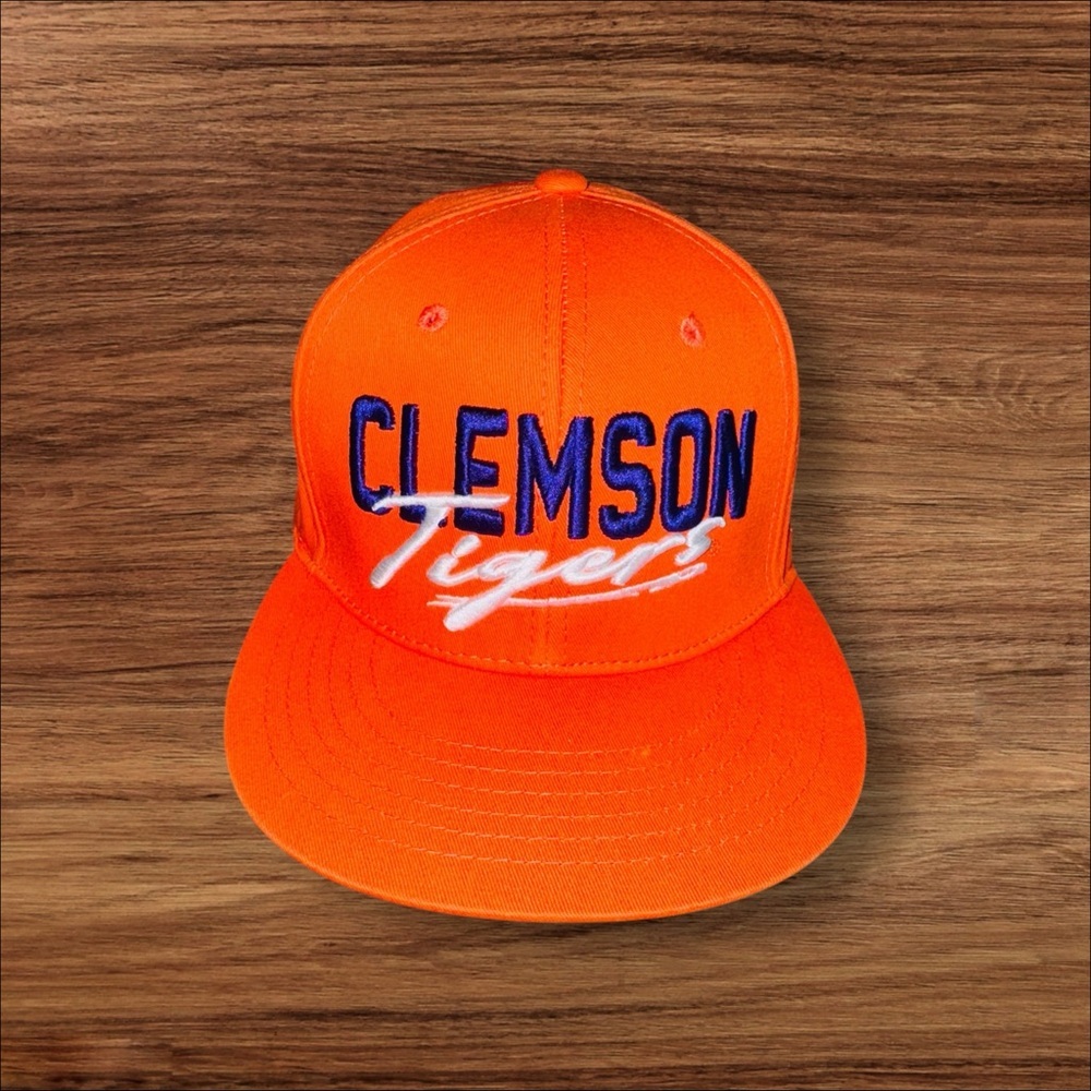 Clemson Tigers NCAA Ball Cap Hat Snapback Flat Bill Top of the World EUC